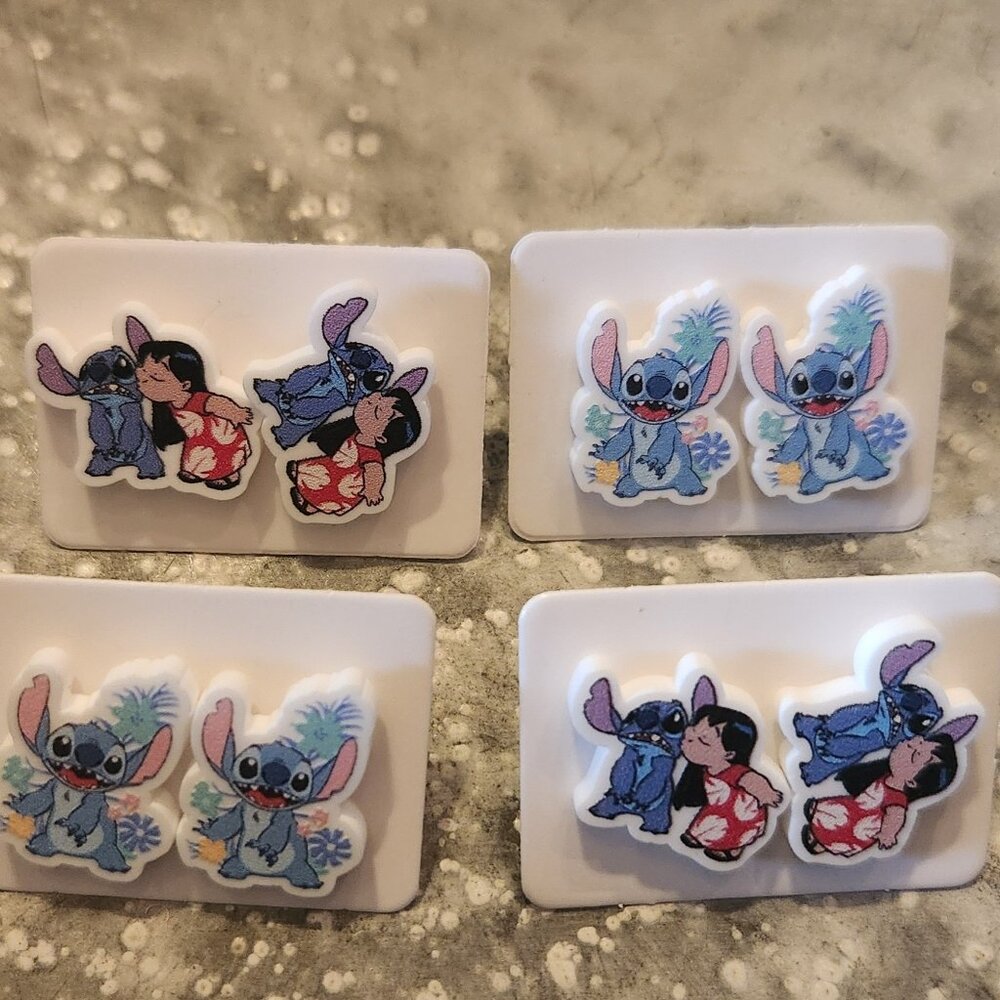 Lilo and Stitch Stud Earrings Set of 2